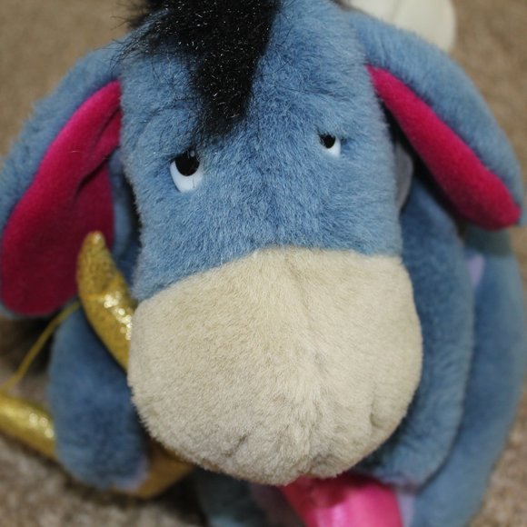 Disney Eeyore Cupid Valentines Day Plush Stuffed Animal Toy Heart Winnie Pooh 8" - Picture 4 of 7